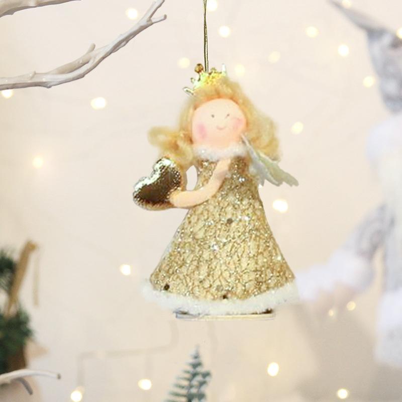 Рождественская вечеринка дома принцесса декоративные рождественские елки принадлежности ангел девочка самодельные праздничные украшения