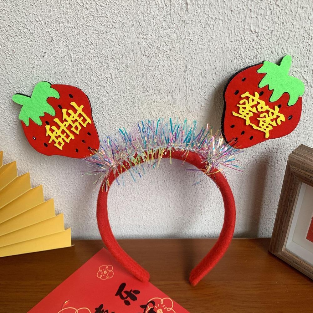 Cartoon 2025 New Year Headband Red Hairband Festive New Year Headwear Snake Year Headband  Men