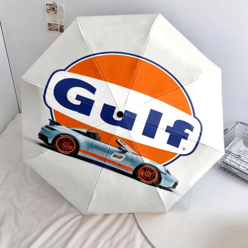 Gulf Racing Art, автоматический складной зонт, портативная и складная конструкция, 8 спиц, рождественский или день рождения подарок.