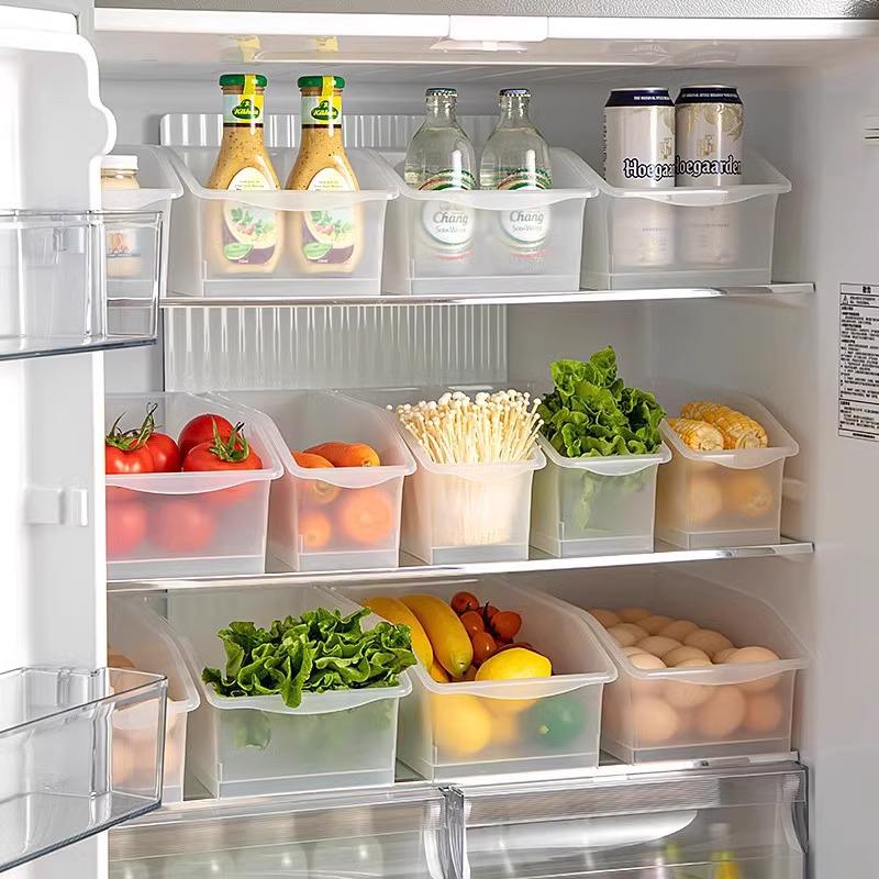 Egg & Beverage Dispenser Basket: Pull-Out Storage Box for Refrigerator & Freezer