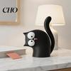 Stable Cat Desk Accessory 3D Printed Cute Statue Small Tilt Head Figurine Rounded Base Figure for Home Office Table Mantle TV Stand Bookshelf