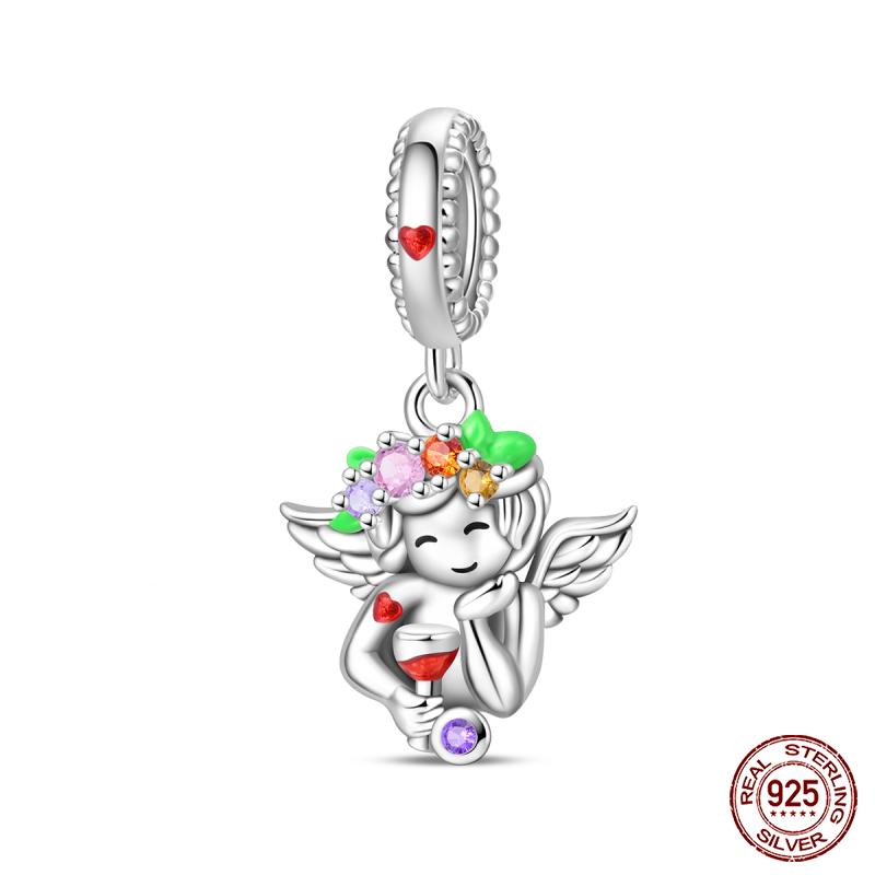 Copper Fashion Holiday Beach Watermelon Green Pear Charms Beads For 3Mm Bracelet Diy Fine Jewelry Gift Making