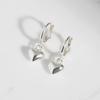 [Celebrity Wear] 925 Silver More Love One-Touch Ring Earrings W