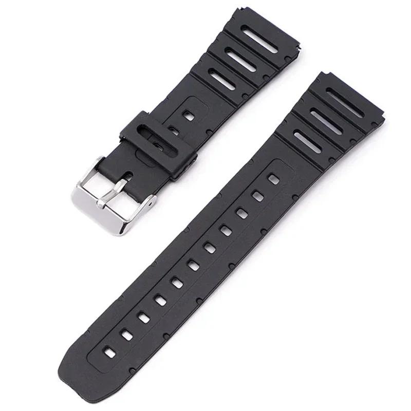 Спортивный резиновый браслет для Casio W-720 W-722 W-741 WL-100 CA-53 CA-61 Силиконовый ремешок для часов Мужской Женский Пояс Высокое Качество