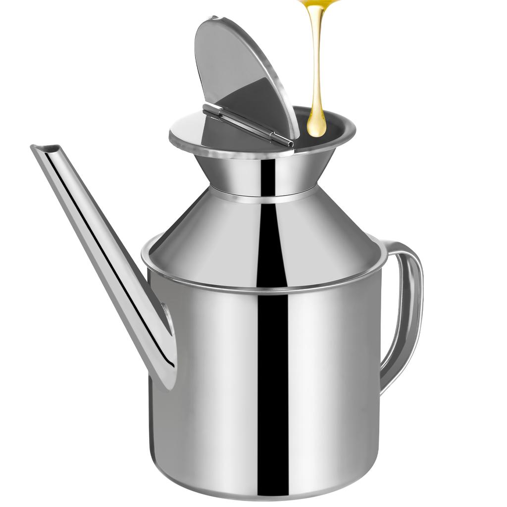 Диспенсер для масла из нержавеющей стали Контейнер для оливкового масла Кухонная емкость для растительного масла Емкость для сбора жира Контейнер для хранения масла Инструменты для приправ