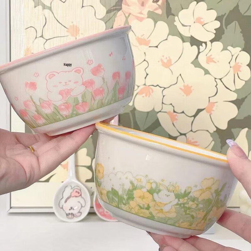 Набор из 5 керамических мисок Perleson с мультяшным дизайном