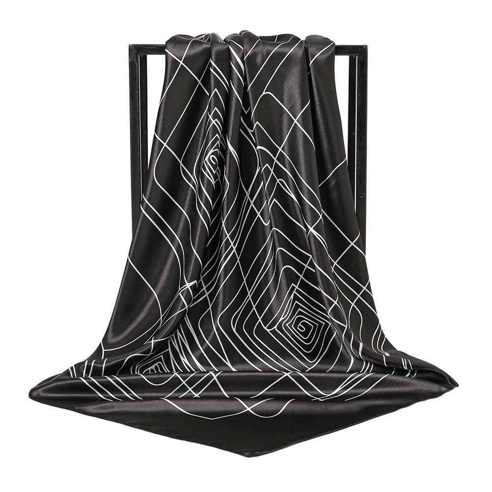 Spring and Autumn Women's Cashew Print Square Scarf Fashion Commuting Versatile Headscarf Stained Rose Square Scarf