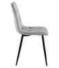 LIBRA chair - silver-gray velvet / black legs x 1