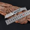 Damascus Steel Titanium Handle Keychain Mini EDC Portable Folding Pocket Knife Camping Survival