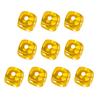 Rounded Corner Six Sided Dices Bulk Pack of 10 Assorted Color 16mm D6 Acrylic Dices Cubes with Number Dots for Kids Use