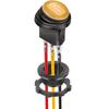 SPST 3 Pin Round Rocker Switch Toggle Switch 12V Waterproof Lighted LED On/Off Switch for Car Marine Toggle Switch Pushbutton Switches 3