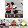 Kids Cotton Cartoon Fruit Hat Backpack With Contrasting Stitching And Soft Polyester Lining For School Use