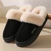2024 зимние теплые домашние меховые тапочки, женские роскошные плюшевые туфли из искусственной замши для пар, хлопковые домашние тапочки для спальни, пушистые тапочки на плоской подошве