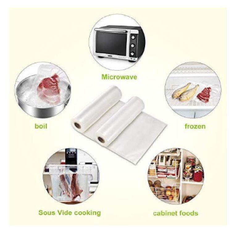 Food Sealer Vacuum Rolls Storage Bags 28 Cm Durable Material Freshness Kitchen