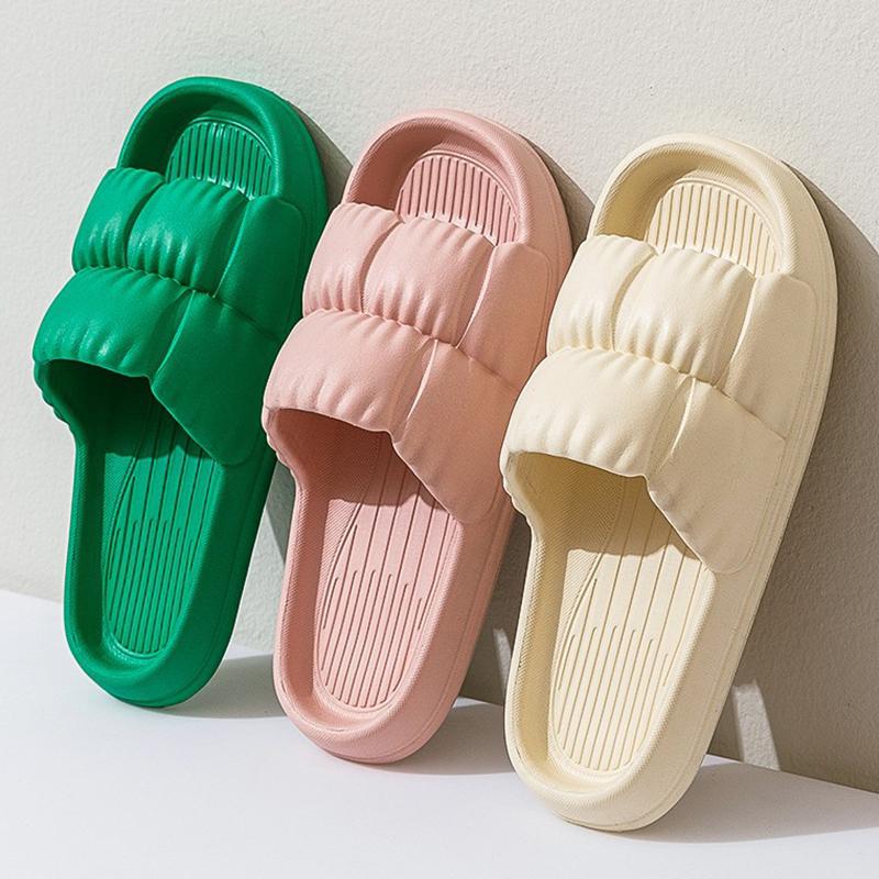Fashion Indoor Home Soft Sole Cloud Slippers Women Summer Beach Thick Platform Female Flip Flops Eva Non Slip Sandals for Bathroom Slide