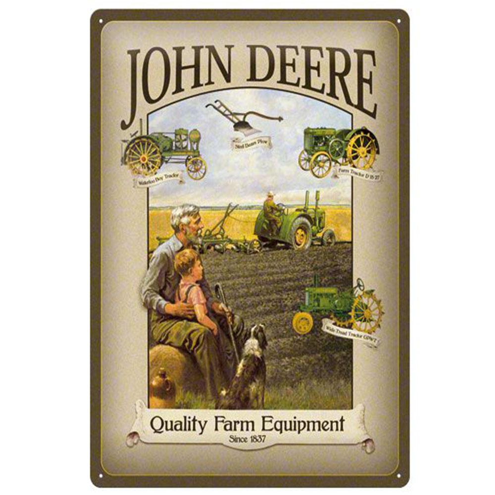 Ретро Зеленый Трактор Ферма Металлическая Оловянная Вывеска Табличка Ферма Бар Кафе Паб Украшения Стены Потертый Шик Винтаж Доска Домашний Декор Плакат