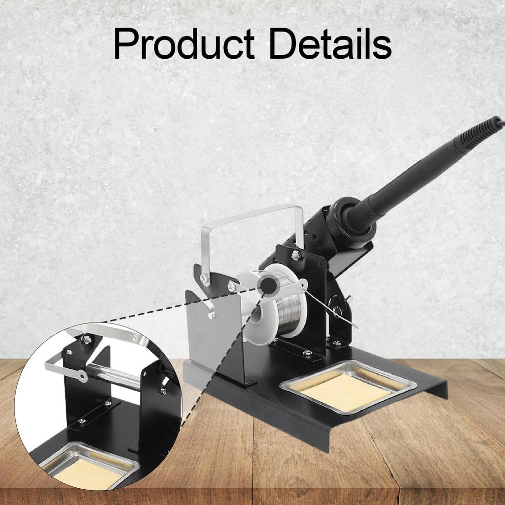 Soldering Iron Holder Stand,Solder Wire Feeder Bracket Adjustable Cleaning Sponge for Hobbyists