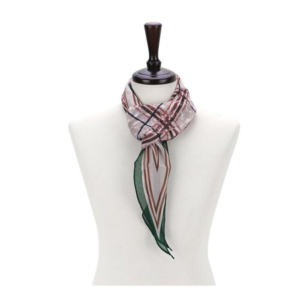 Elkate Women's Scarf Rhombus Chiffon Shawl Pattern Muffler LDR166