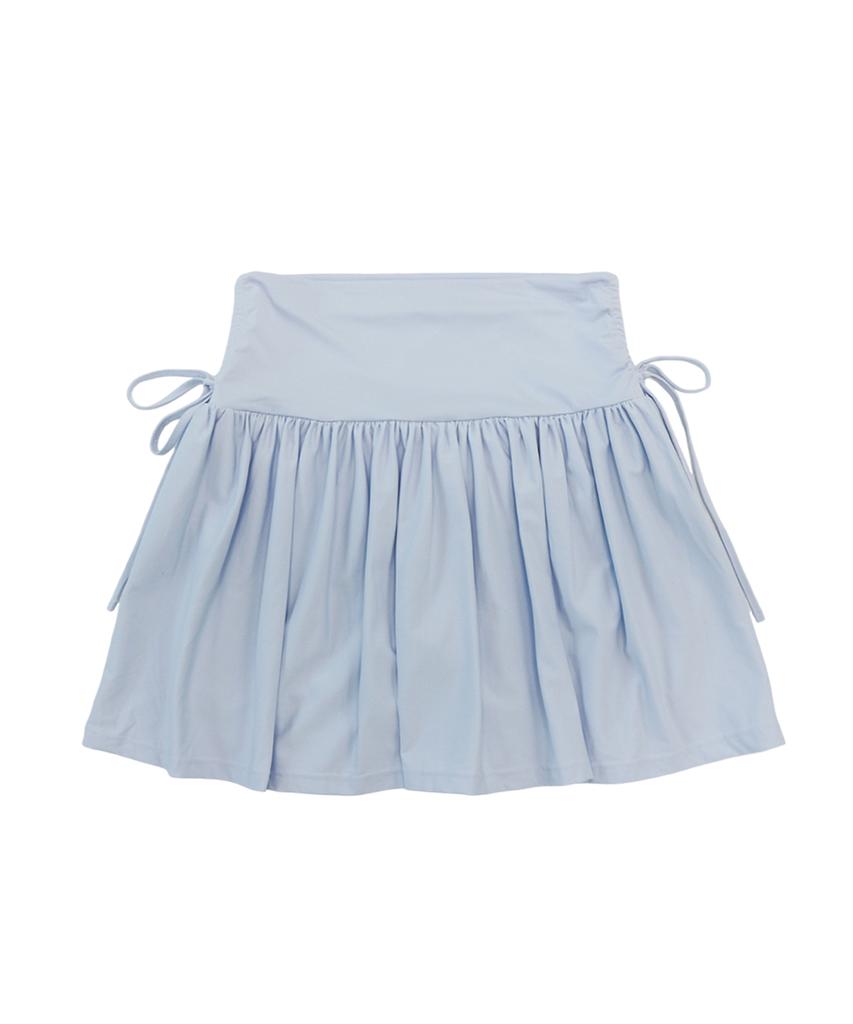 Mongbirdy Golf Cool Air Spandex Ribbon Tie Skirt Blue