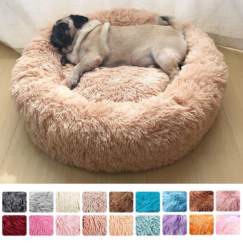 Plush Dog Cat Pet Calming Bed Soft And Comfy Cushion For Restful Sleep And Support