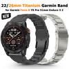 22 мм 26 мм Титановый ремешок для часов Garmin Fenix 8 Pro 51 мм AMOLED MicroLED Instinct 3 50 мм Enduro 3 Quatix 8 47 мм Роскошный ремешок