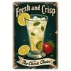 Fruit Juice Tin Sign Tiki Cocktails Coffee Whisky Tinplate Poster Classic Wall Plaque Signs Cafe Bar Billboard Art Decor Plates