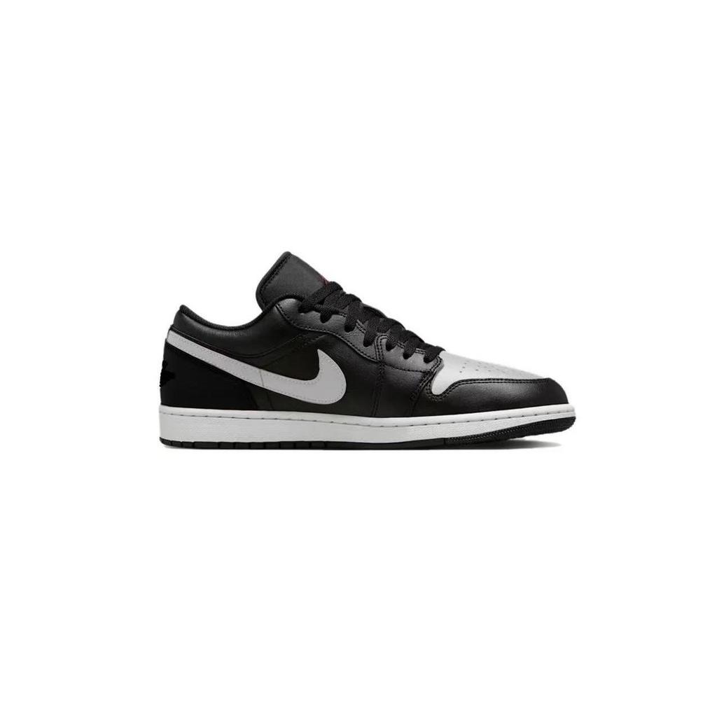 Jordan Air Jordan 1 Cushioning Low top Vintage Basketball Shoes Unisex Black 553558-067(Team874-)