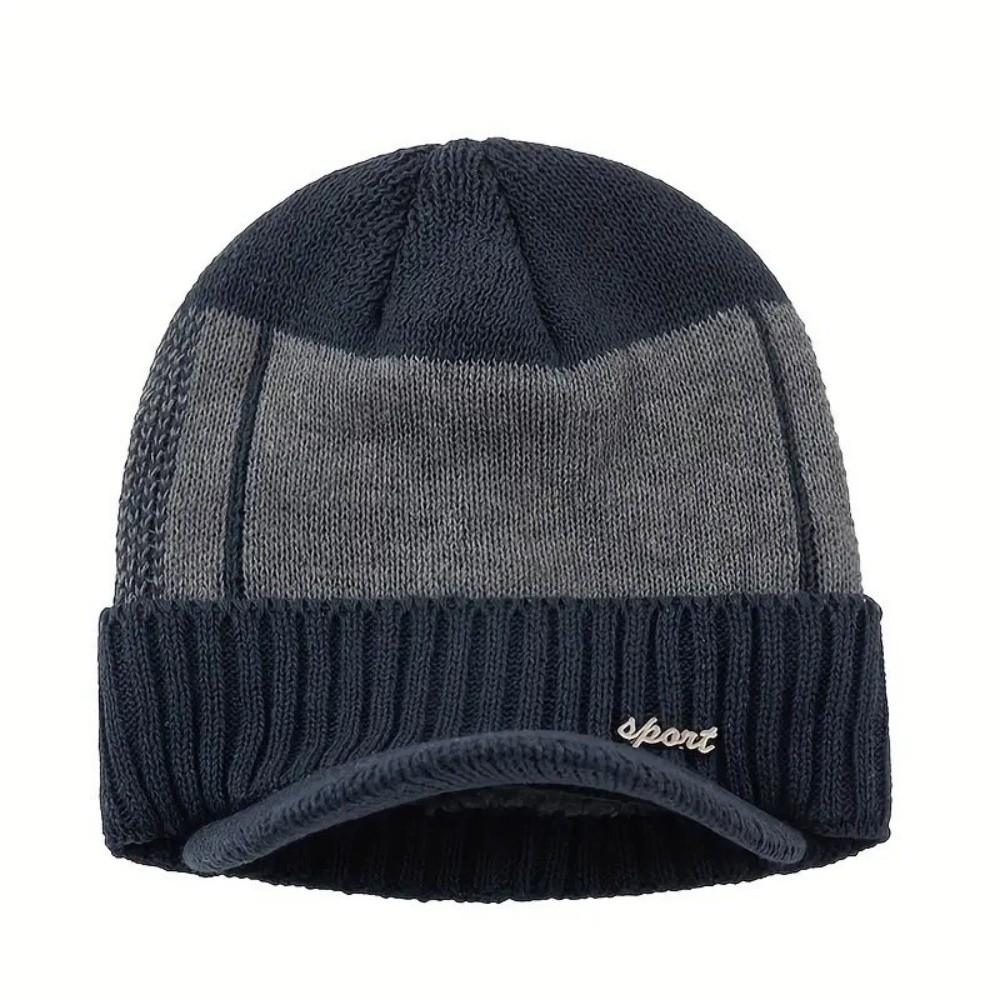 Ear Protection Knit Baseball Cap Thickened Plush Winter Warm Hat New Dad Hat for Men Women