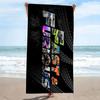 Car Racing Fast Furious Print Beach Towel, Large Soft Quick Dry Towel for Beach Camping Swimming