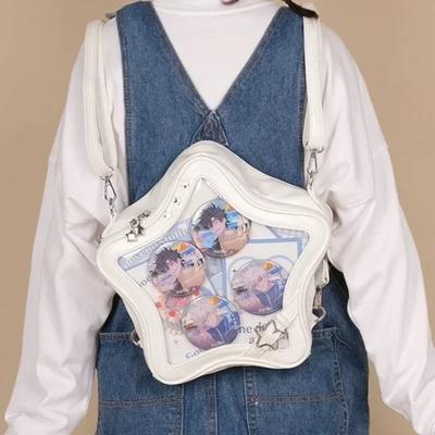 Сумка рюкзаки популярная прозрачная школьная сумка для женщин Sweet Chic Star Crossbody сумка дисплей мини рюкзак