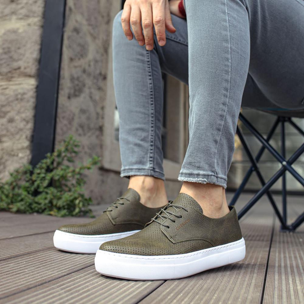 Chekich Мужская обувь Кеды Бордовый красный цвет Искусственная кожа на шнуровке Весенне-летние сезоны Удобная модная спортивная легкая дышащая CH061