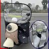 Universal Windproof Winter Rainproof Electric Bicycle with Mobile Phone Pocket for All Seasons - Coldproof Parent-Child Takeaway Model