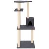 VidaXL Cat Tree with Sisal Scratching Posts Dark Grey 123 Cm 171785