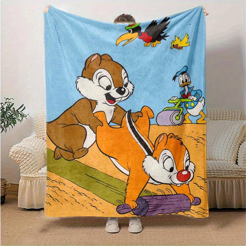 1 шт., Плед Disney Чип и Дейл Мягкое покрывало для дивана, кровати, автомобиля, путешествий, кемпинга, офисного сна Идеальный подарок для друзей