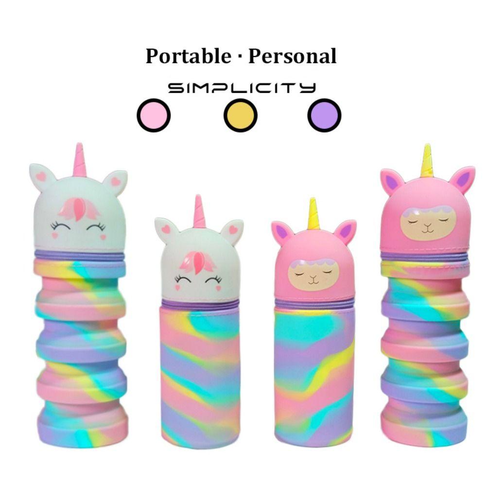 Large Capacity Pen Container Straight/Folding Cosmetics Lipstick Storage for Students