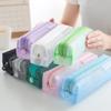 Cute Transparent Mesh Pencil Pouch High Value Student Stationery Bag Portable Multi-functional Student Supplies Storage Bag