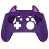 PlayVital Cute Demon Silicone Grip Cover for Nintendo Switch Pro Controller Joystick Cap and Sticker Seal Included [Purple]