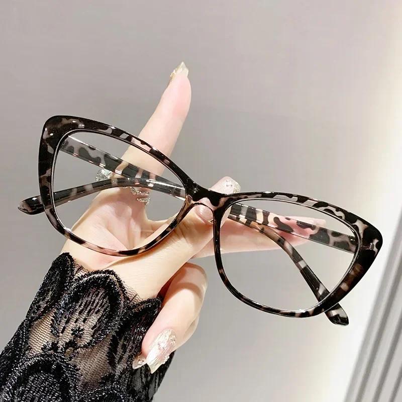 Fashion Ladies Reading Glasses Women Men Trendy Luxury Design Presbyopia Eyeglasses Cat Eye Anti-Blue Light Eyewear For Female