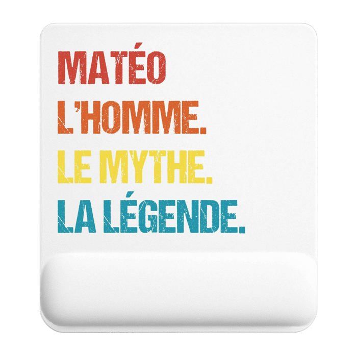 Tapis de souris - PLANETEE - Matéo Mythe Légende Vintage - 22×18 cm - 3 mm - Surface lisse antidérapante