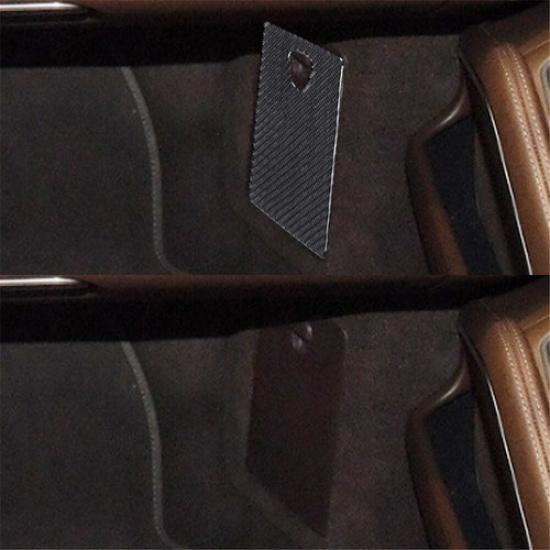 2Pcs Carbon Fiber Interior OBD Port Cover Trim For Porsche 718 Boxster Cayman