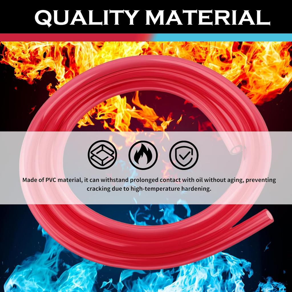OD 8mm × ID 5mm Motorcycle Fuel Line Hose Flexible,Anti-Aging PVC Gas Line Hose for Transportation of Fuel Gas,Universal Motorcycle Fuels Hoses for
