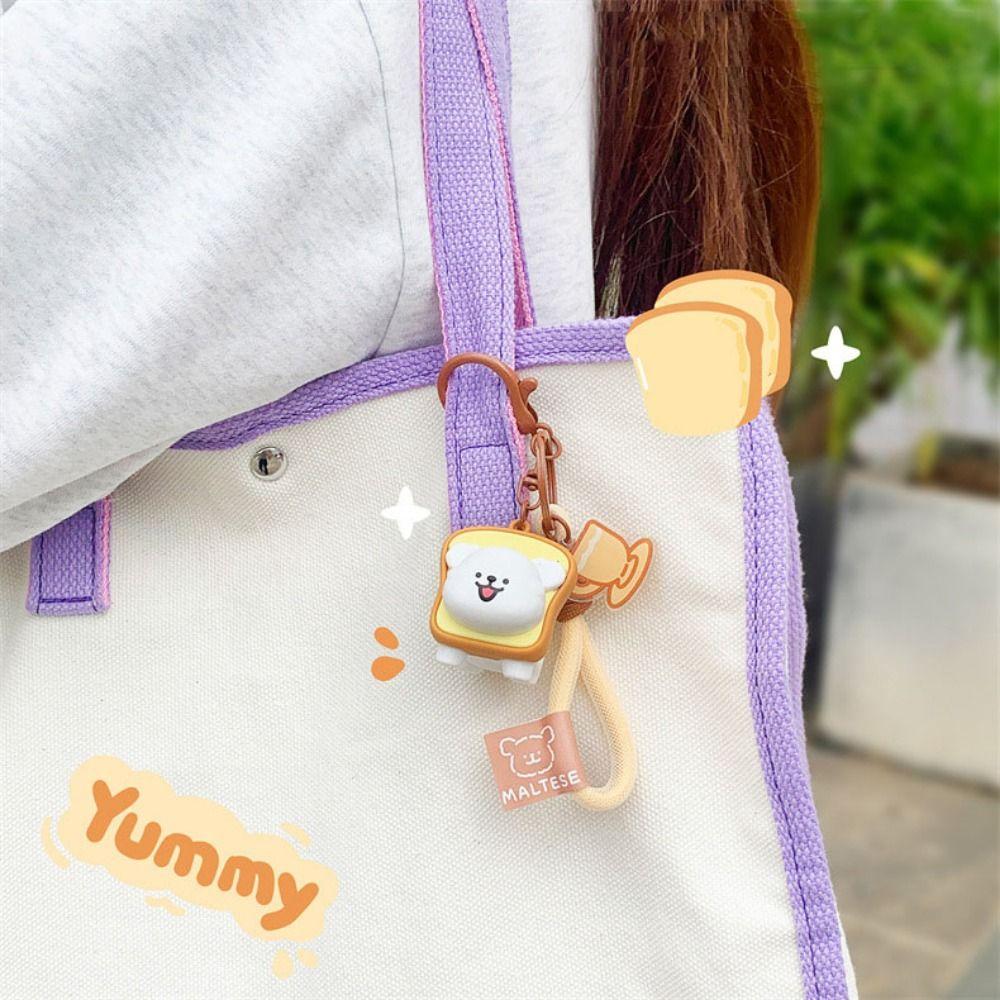 Брелок-подвеска в виде мультяшной собаки в виде 3D-образного пончика, брелок в виде куклы-мопса, подарки