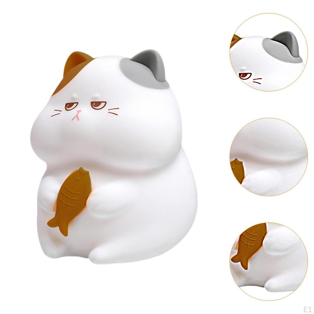 Silicone Cat Night Lamp Bedside Touch Chargeable Multifunctional USB Charging Table