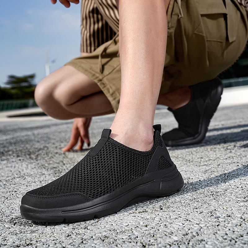 Мужские беговые уличные дышащие 2025 лето спортивные горячие продажи мужские лоферы платформа сетка повседневная обувь для ходьбы большой размер