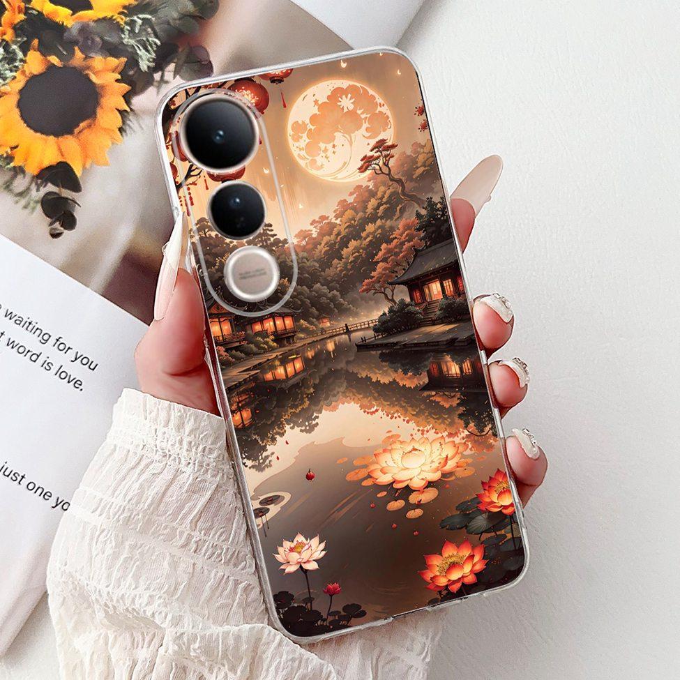 For Vivo V50 Lite 5G Case Cover Cute Cat Luxury Fashion Flowers Funny Cool Painted Back Cover For Vivo V50Lite 5G Phone Case