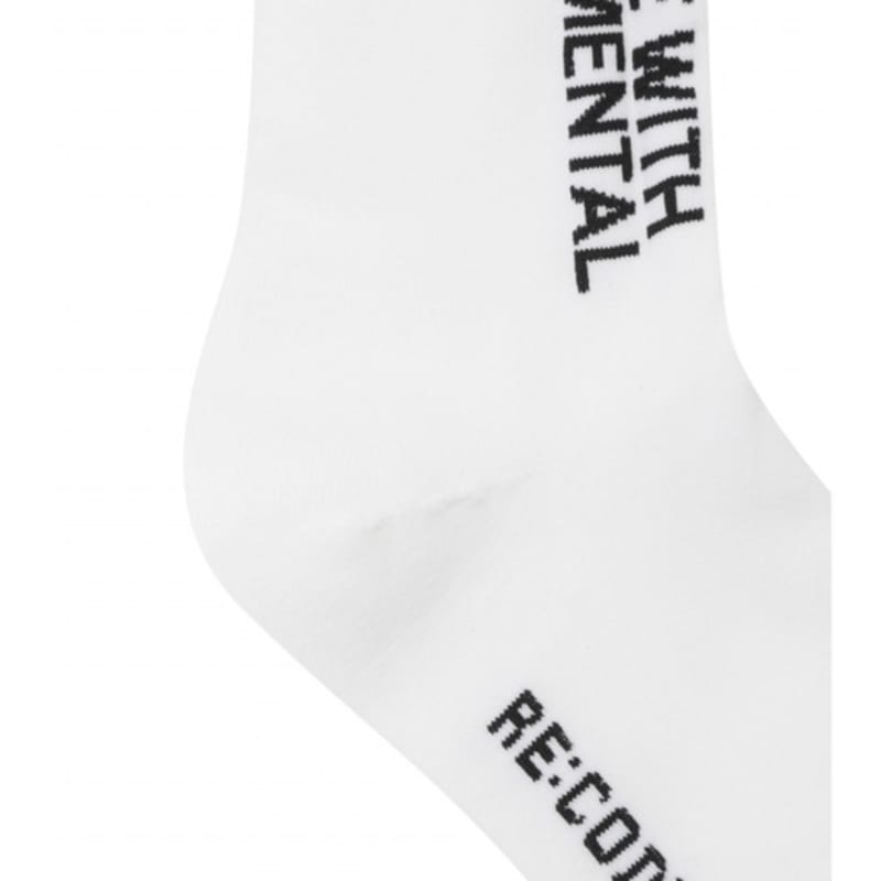 RE;CODE Slogan Logo Socks_RYAAM23814WHX