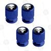 4pcs Skull Logo Car Wheel Tire Valve Caps Air Stem Aluminum Accessories For Jeep Wrangler Gladiator Renegade Ford F-150 Ranger
