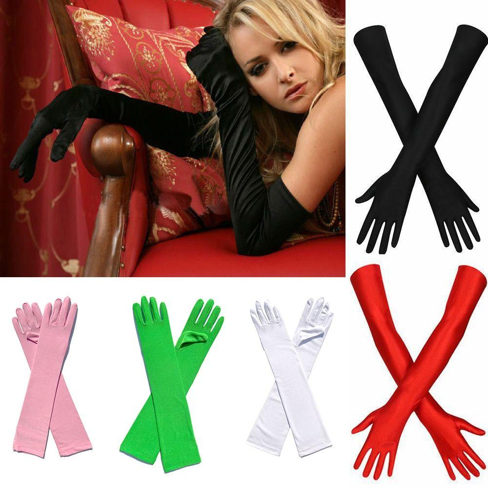 Wedding Bridal Opera Prom Costume Dance Cosplay Mittens Sunscreen Driving Gloves Skinny Long Gloves