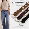 New Punk Style Genuine Leather Belt for Women Matte Fashion Versatile Jeans Decorative Trendy Belt for Women