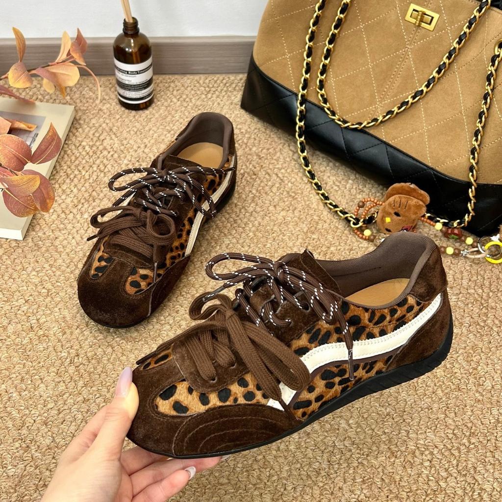 Внутренняя высота увеличена на 4 см~ Леопардовый принт универсальные ретро кроссовки для тренировок Форреста Гампа женские осень-зима 2025 новая спортивная обувь r